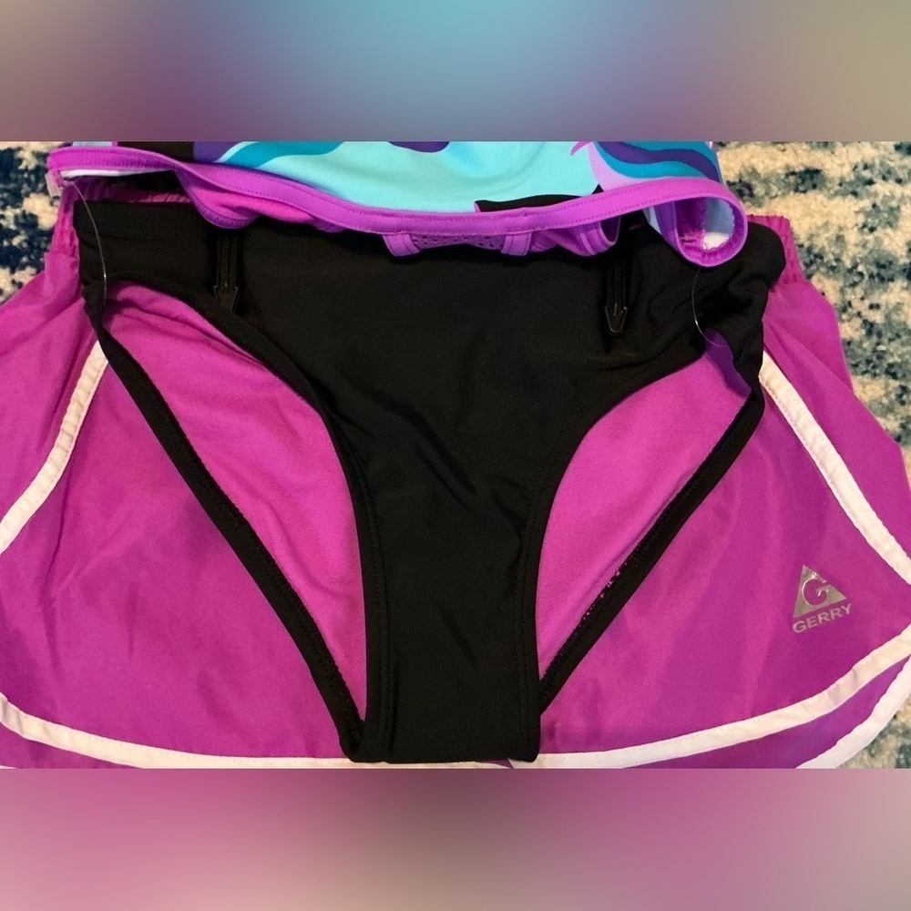 Gerry Weber Girls 3-Piece Swimsuit Set - Purple and Blue- Size 7/8 - Picture 5 of 5